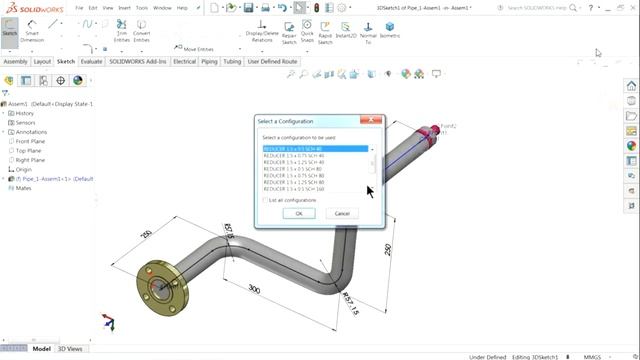 Solidworks Pipe Routing tutorial смотреть онлайн