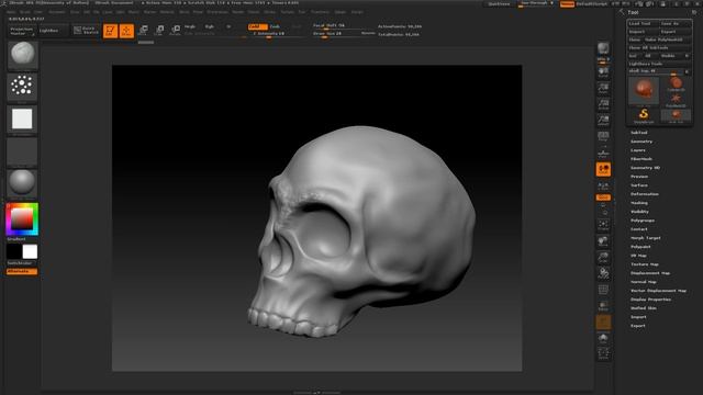 Zbrush Mumm-Ra's Secret Lair Skull смотреть онлайн