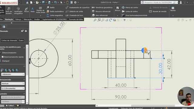 DETALHAMENTO NO SOLIDWORKS PARA INICIANTES - EXERCÍCIO 06 смотреть онлайн