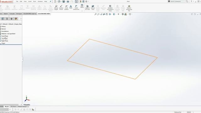 Solidworks - Lesson 1 - Introduction to Interface and Command Tree смотреть онлайн