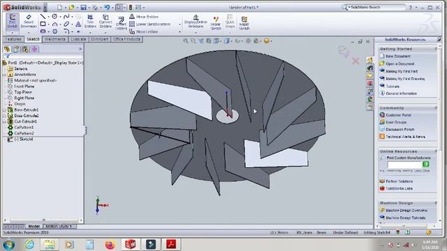 boiler id fan impeller drawing on solid works смотреть онлайн