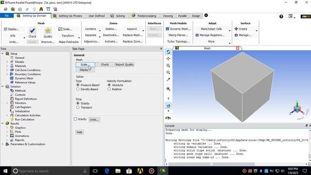 How to set units of the model in Ansys ICEM-CFD. смотреть онлайн