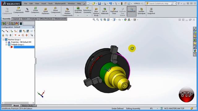 MASTERCAM X8-X9 FOR SOLIDWORKS - LATHE 1.2 - SETUP CHUCK JAW & SELECT MACHINE TYPE - vtpros.net смотреть онлайн
