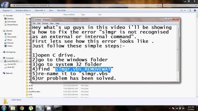 slmgr is not recognised as an internal or external command {fixed} смотреть онлайн