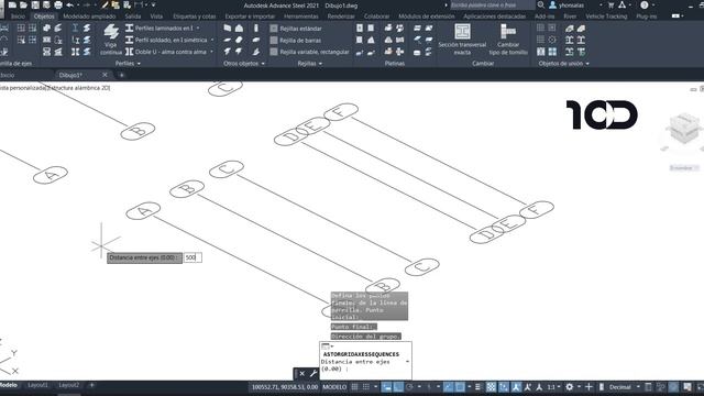 Advance Steel tutorial : grid, sitemas de ejes, parrilla de ejes смотреть онлайн