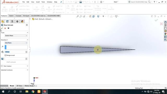 How to design Pickaxe tutorial on solidworks. смотреть онлайн