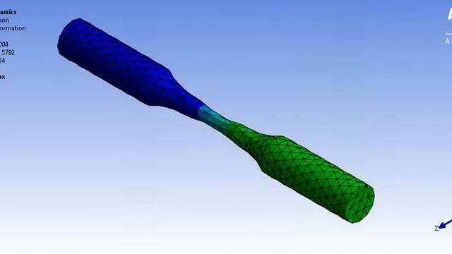 Tension Test on Steel Specimen (Total Deformation animation) смотреть онлайн