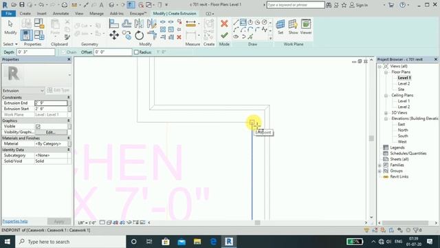 Kitchen Platform in Revit || AutoCad to Revit || 2D to 3D Drawing || Part 6 смотреть онлайн