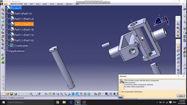 CATIA V5 Knuckle Joint Assembly смотреть онлайн