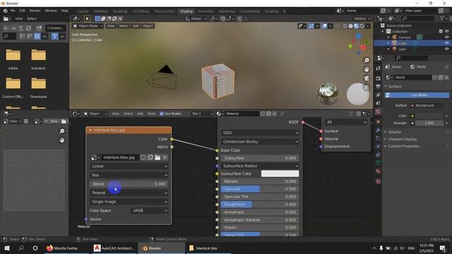 Blender 2.92 | Tile able texture material tutorial смотреть онлайн