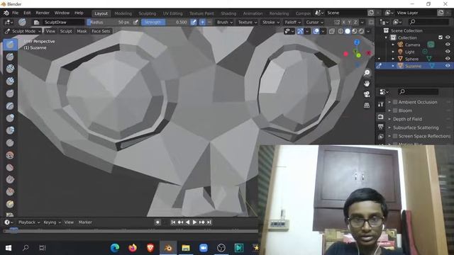 Creating a monkey face using blender in just 2 mins!!!!!! | Blender | Techy Scorp смотреть онлайн