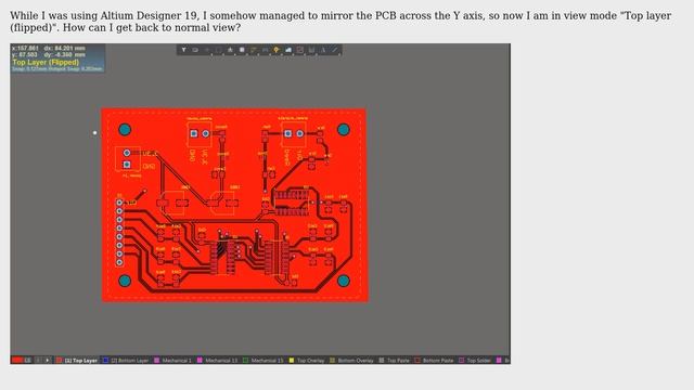 Electronics: Altium: escape from "Top layer (flipped)" view смотреть онлайн