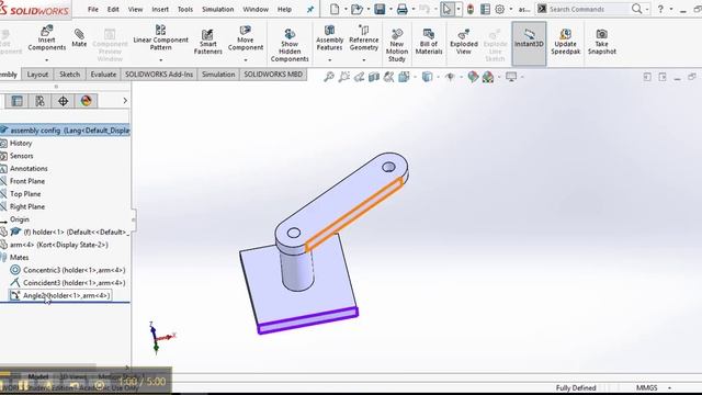ASE Solidworks 21 assembly configuration angle смотреть онлайн