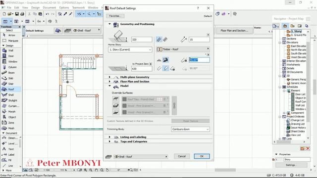 14.HOW TO CREATE HIP ROOF IN ARCHICAD: MULTIPLANE ROOF смотреть онлайн