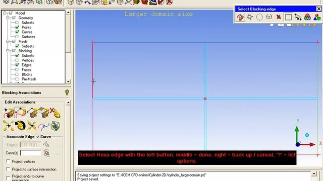 2d cylinder Hexa mesh in ICEM CFD (3/3) Large domain смотреть онлайн