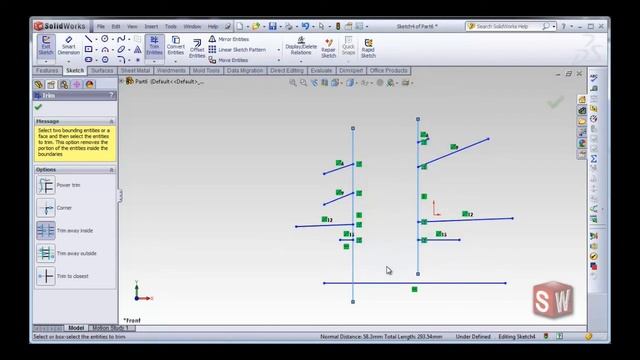 Solidworks tutorial for beginners 2018 part 13 (Trim Tool)||Solidworks RUET||Bangla Tutorial|| смотреть онлайн
