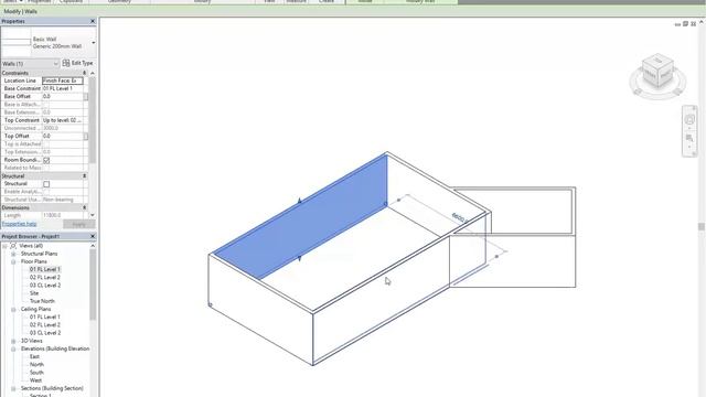 Revit House 05 Changing Wall Height смотреть онлайн