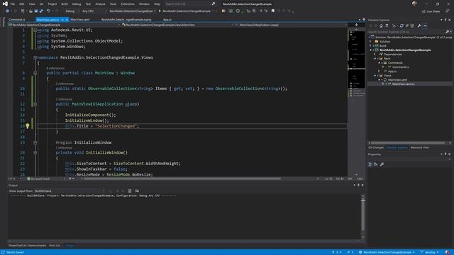 SelectionChanged Example - Revit Api 2023 смотреть онлайн