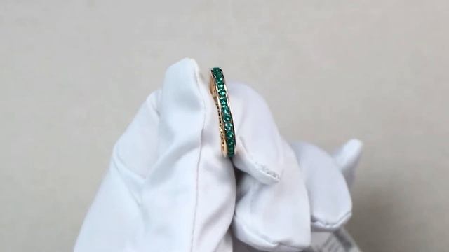 Кольцо из золочёного серебра AQUAMARINE с гидротермальным изумрудом А63353Г-п смотреть онлайн