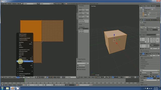Exporting UV's in Blender 2.76 смотреть онлайн