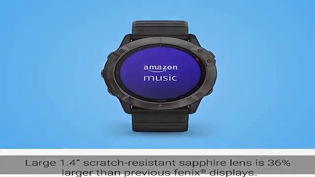 Garmin 010-02157-10 fenix 6X Sapphire, Premium Multisport GPS Watch, features Mapping, Music, Grade смотреть онлайн