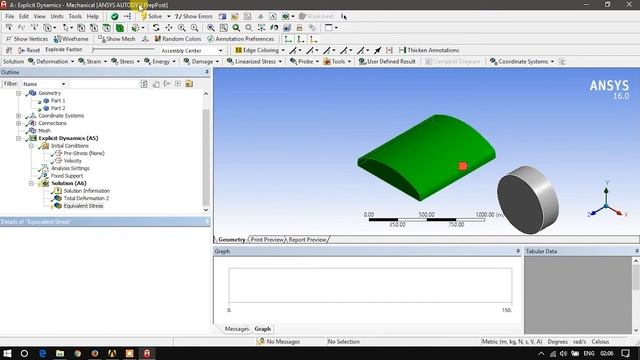 Ansys-Explicit Dynamic Tutorial (Speed Bump Test) смотреть онлайн