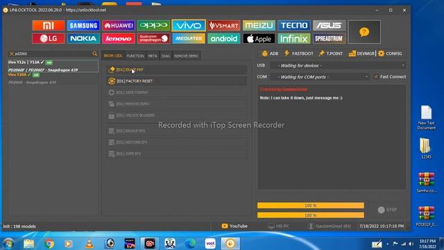 Unlock Tool,Unlock To Vivo Y12s Lock and Frp Remove 2022 смотреть онлайн