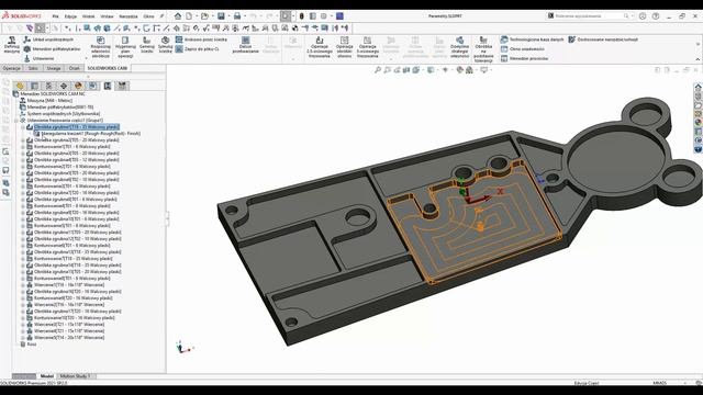 SOLIDWORKS CAM/CAMWorks - Edycja parametrów obróbki zgrubnej смотреть онлайн