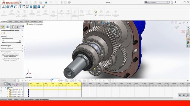 Animaciones mecánicas en SOLIDWORKS 2020 usando Solidworks MOTION смотреть онлайн