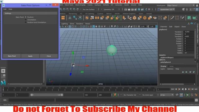 How to Bake Pivot Point in Maya 2022 tutorial for Beginners смотреть онлайн