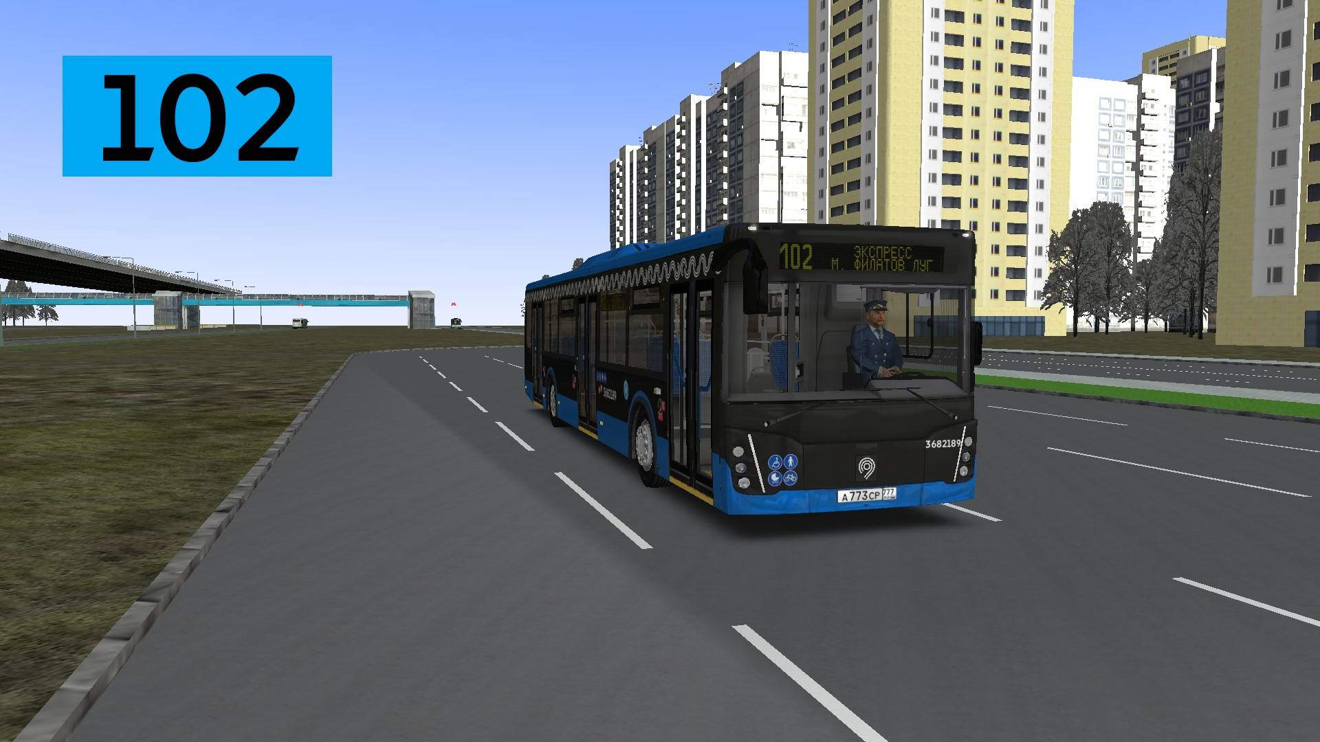 OMSI 2: автобус № 102 Метро Филатов луг - Нововатутинский проспект смотреть онлайн