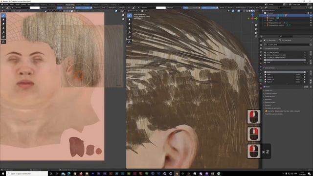 Hair tool sur blender - Quelques ajustements смотреть онлайн