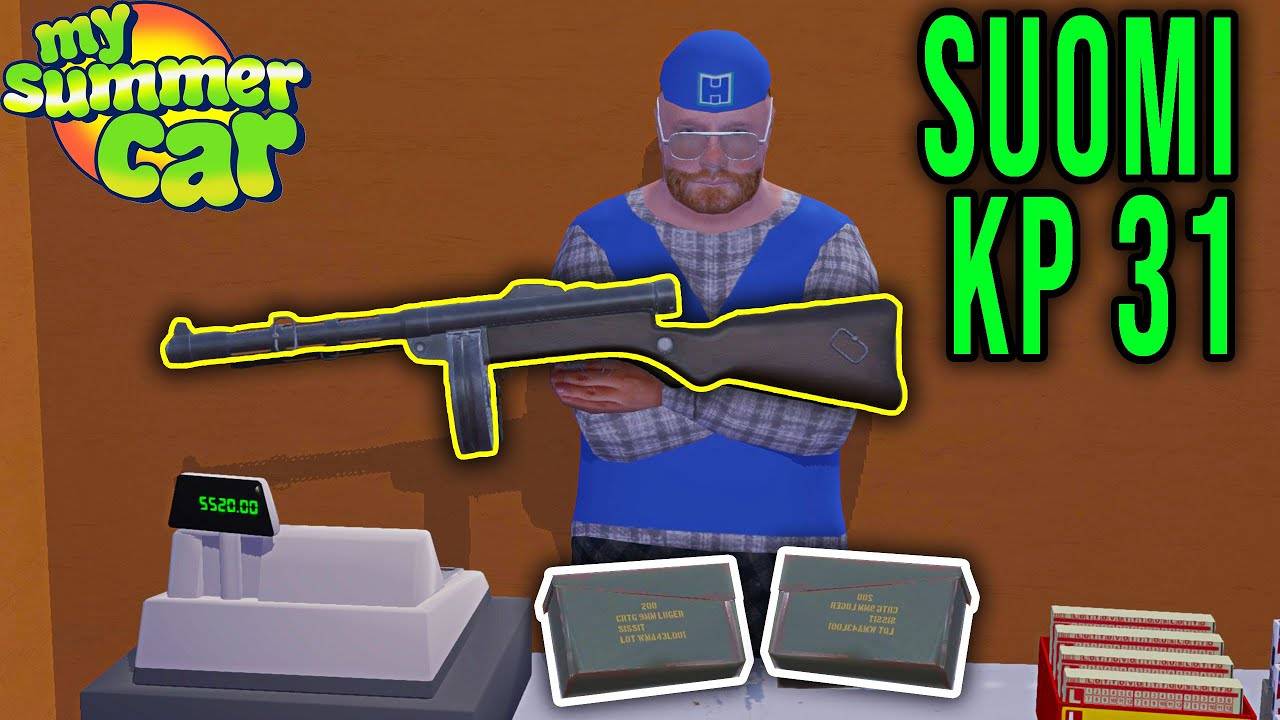 SUOMI KP 31 - НОВАЯ ПУШКА ДЛЯ ИГРОКА - My Summer Car смотреть онлайн