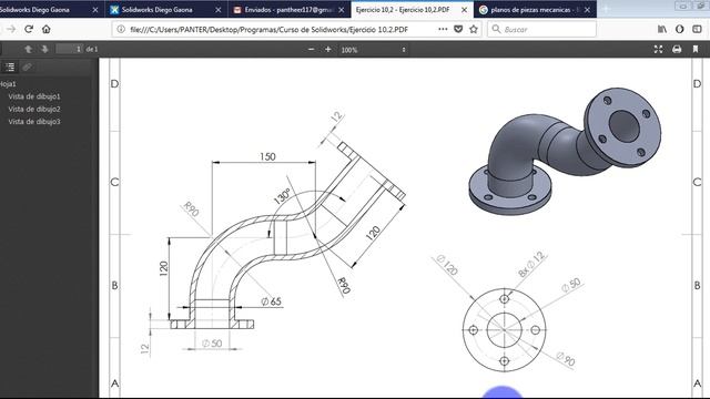 Planos para el curso de Solidworks e Inventor. смотреть онлайн