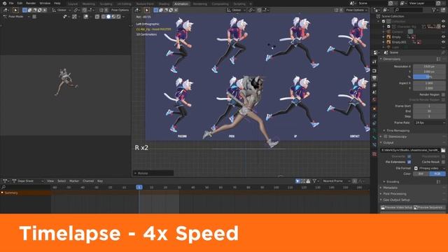 Animating a run cycle in Blender [tutorial by Dillongoo] смотреть онлайн