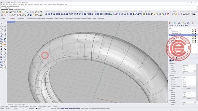 How to Change Ring 3D Model Sizes with Rhino 3D Software #319 смотреть онлайн