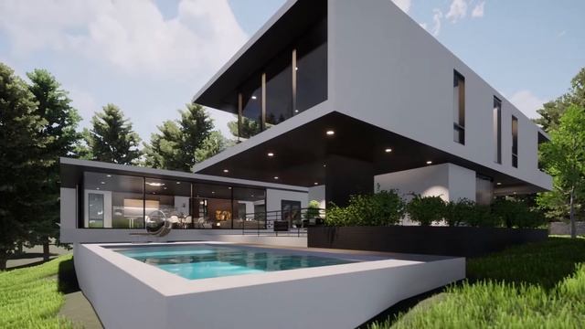 Twinmotion 2021.1 | Revit | Encino House смотреть онлайн