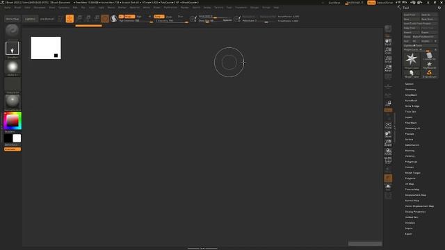 1) ZBrush 2023.2.1 - How to import a file to ZBrush and make the mode 3D in 30 seconds смотреть онлайн
