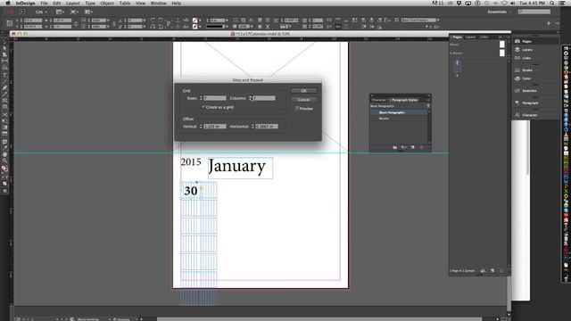 How To Manually Build A Calendar With InDesign