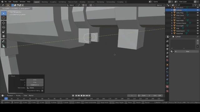 Low Poly AR-15 / M16 Gun Modeling | Blender смотреть онлайн