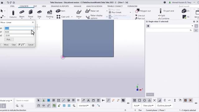 Learn Tekla Structures 2020 - Silent Tutorials - 19 Rebar - Bar смотреть онлайн