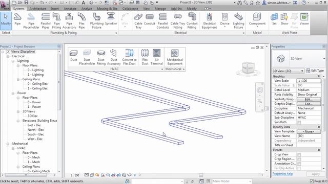 Revit MEP 2013 Tutorial | Systems Tab - HVAC and Mechanical смотреть онлайн