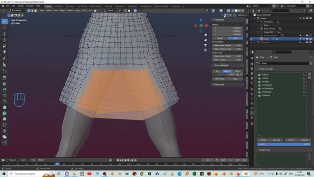 Weight and smooth a dress for second life using Blender & Avastar смотреть онлайн