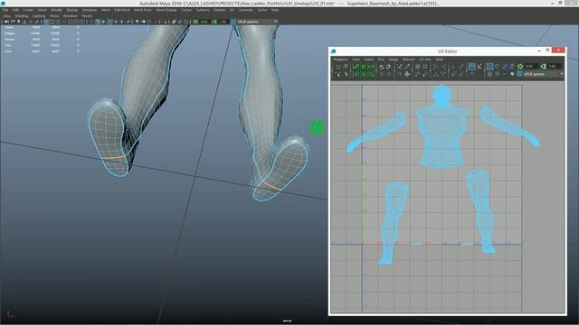Full Body UV Layout Time Lapse смотреть онлайн