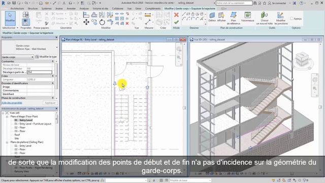 2/ Nouveautés REVIT 2018 - Architecture - Garde corps amélioré смотреть онлайн