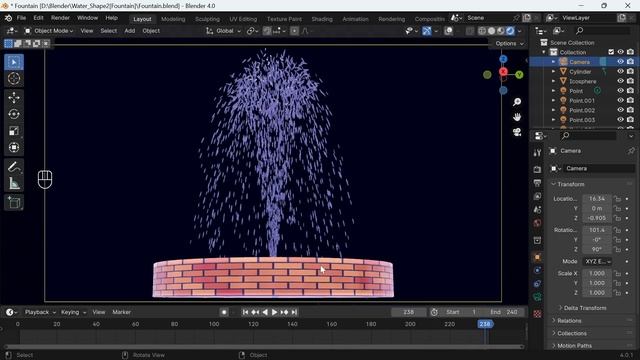 H to K shapes of Water simulation with Blender.(Shape I): Particle Setting ; Fountain смотреть онлайн