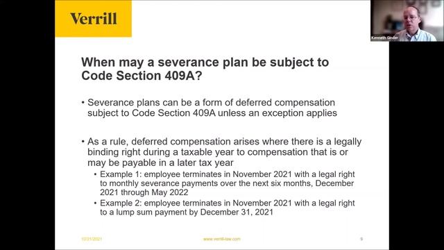 2021 Annual Update, Part 10: Severance Plans, What Everyone Needs to Know смотреть онлайн