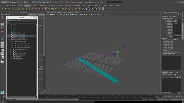 Maya - Creating The Procedural Ribbon
