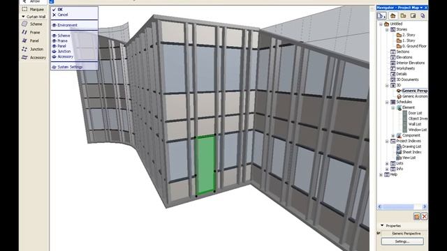 Archicad 12 - Curtain Wall Tool смотреть онлайн