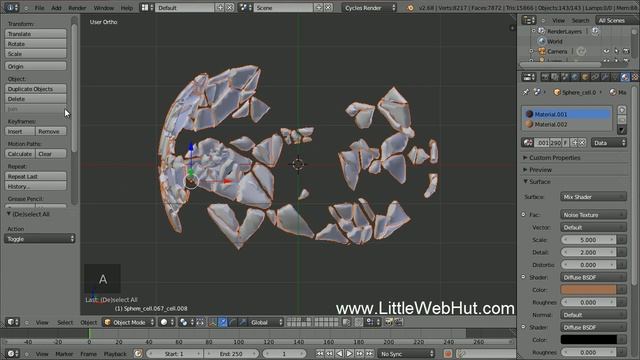 Blender Tutorial: Planet Bursting into Pieces смотреть онлайн